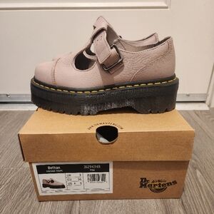 Dr. Martens Bethan Vintage Taupe Mary Jane Shoes